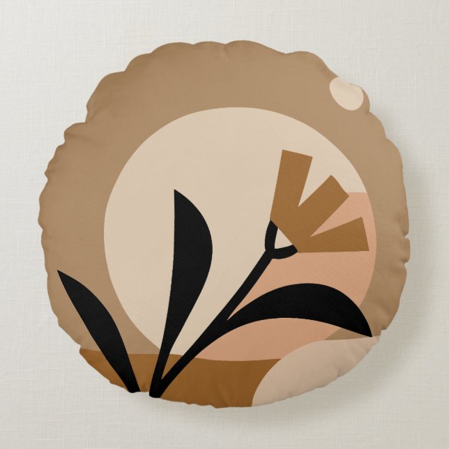 Almofada Redonda Flor Sun Boho (Frente)