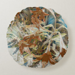 Almofada Redonda Floral Exótico