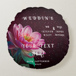 Almofada Redonda Floral Lotus Wedding Suite | Starry Night Romance