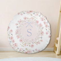 Flores Cor-de-Rosa Monogramadas e Floral de Renda