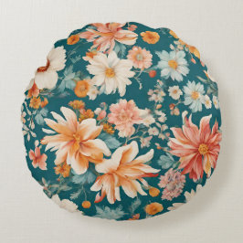 Almofada Redonda Flores Delicadas Incríveis
