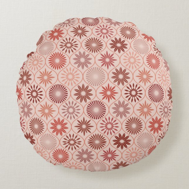 Almofada Redonda Flores Ogee Boho (Frente)