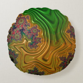 Almofada Redonda Floresta Fractal