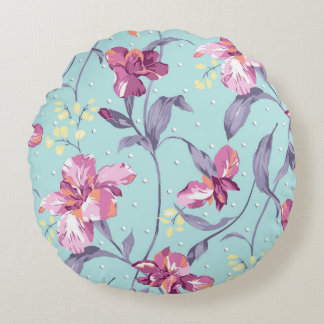 Almofada Redonda flower design textile illustrationart,background,d