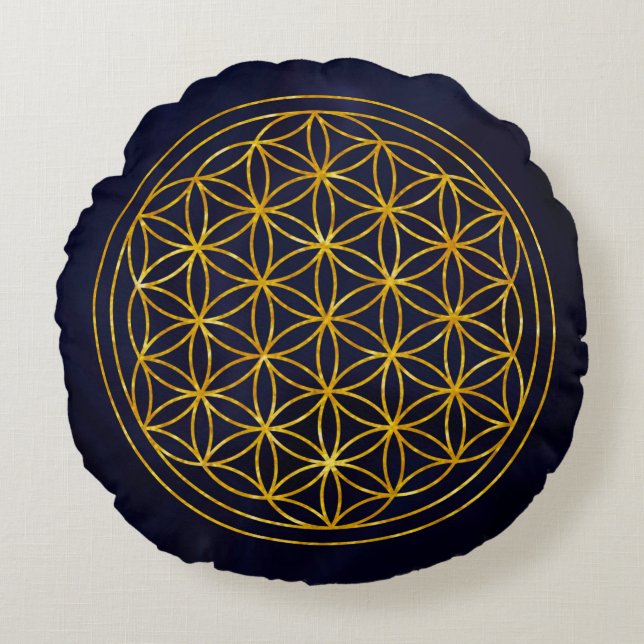Almofada Redonda flower of life (Frente)