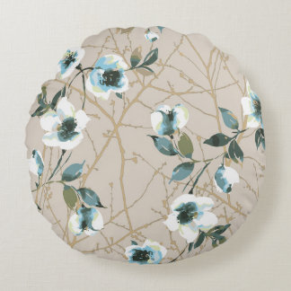 Almofada Redonda flower pattern design textile illustrationart,patt