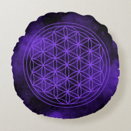 Almofada Redonda Flowers of life