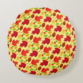 Almofada Redonda Folhas de queda