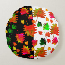 Folhas engraçadas travesseiro decorativo de aquare