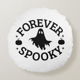 Almofada Redonda Forever Spooky Halloween Throw Pillow