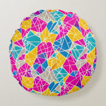 Formas e Linhas Geométricas em Cor Vibrante