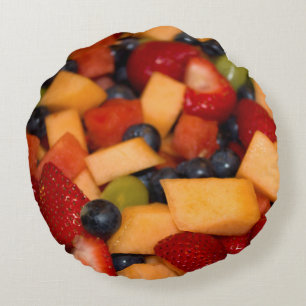 Almofada Redonda Foto da salada de fruta