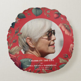 Almofada Redonda Foto Memorial Celebração de Presentes Funerais da 
