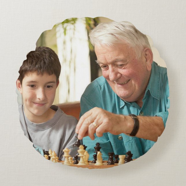 Almofada Redonda Foto Moderna Personalizada (Frente)