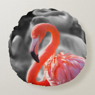 Almofada Redonda Fotografia de Flamingo Bird