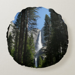 Almofada Redonda Fotografia de Yosemite Falls and Woods Landscape