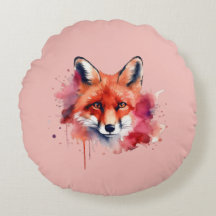 Fox Round Pillow