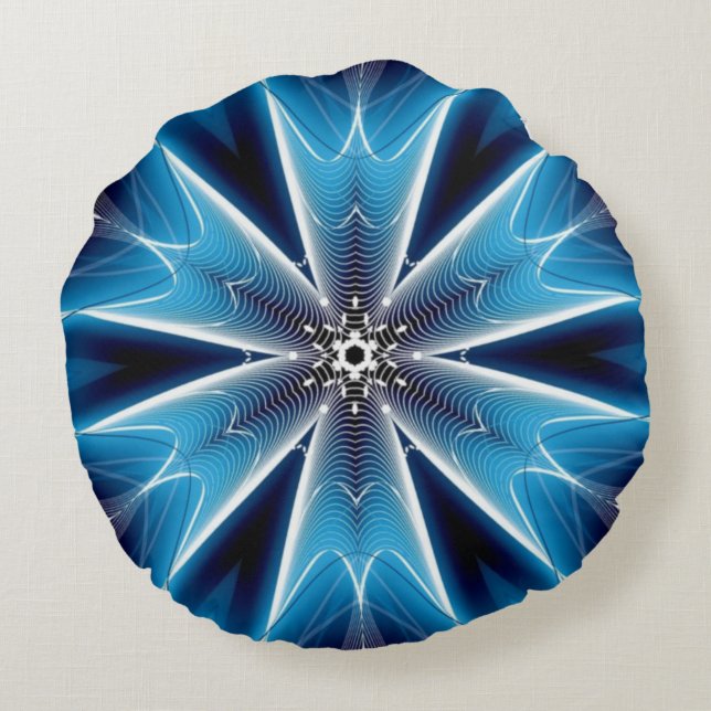 Almofada Redonda Fractal Travesseiro ~ Mandelbrot ~ Fibonacci ~ * ~ (Verso)