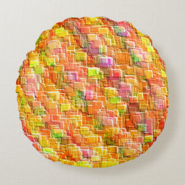 Almofada Redonda Fragmentação exagerada de arremessos quadrados emb