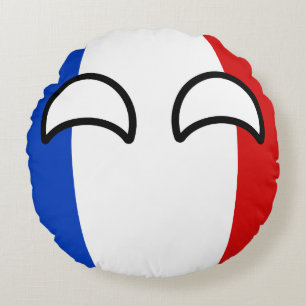 Almofada Redonda France Geeky de tensão engraçado Countryball