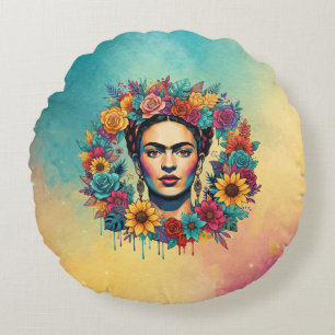 Almofada Redonda Frida Kahlo