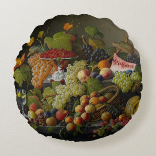 Almofada Redonda Fruta abundante, 1858 (óleo em canvas)