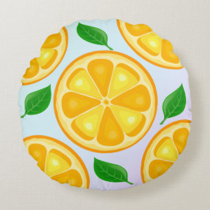 Almofada Redonda FRUTA DE VERÃO DO CICLO TROPÓPICO LÍNGULOS de lara