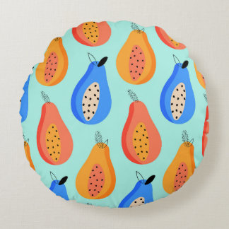 Almofada Redonda Frutas de Citrinos Cons Summer Vintage