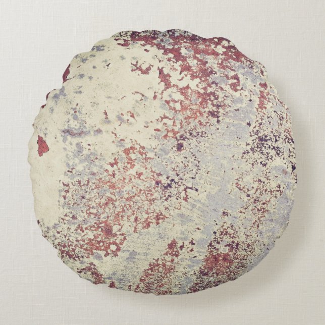 Almofada Redonda Fundo de ferrugem grande - capa de fundo perfeita (Frente)