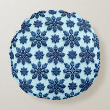 Fundo Padrão do Floco de Neve Azul