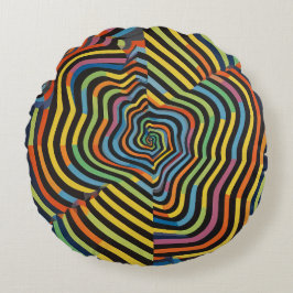 Almofada Redonda Funky Abstrato