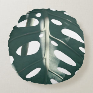 Almofada Redonda Funky Pale Green Swiss Cheese Plant