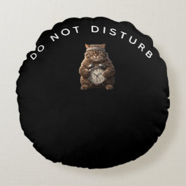 Almofada Redonda Funny Muscular Cat Off Duty Pillow