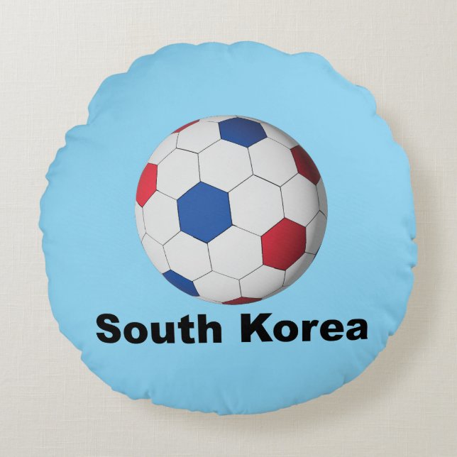 Almofada Redonda Futebol da Coreia do Sul (Frente)