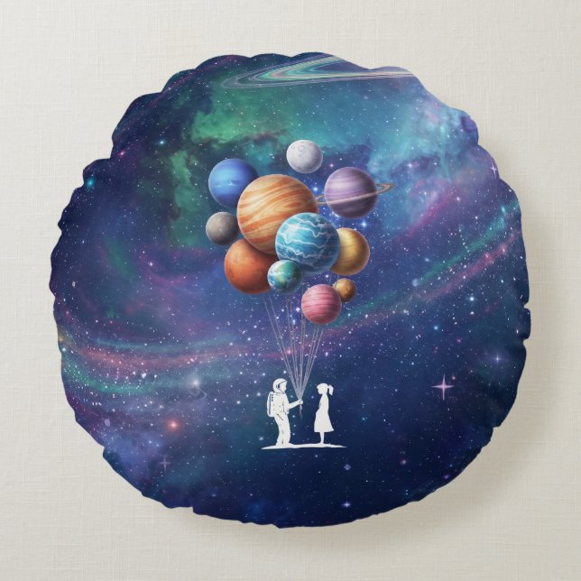 Almofada Redonda Galáxia (Frente)