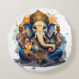Almofada Redonda Ganesha, ganesh, removedor ganapati de obstáculos 