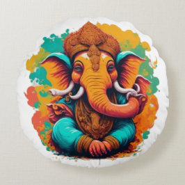 Almofada Redonda Ganesha, ganesh, removedor ganapati de obstáculos 