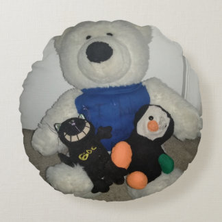 Almofada Redonda Gato, arqueiro, e Polory ideais maus