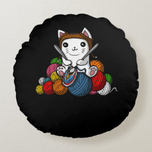 Almofada Redonda Gato-De-Feira-Gato