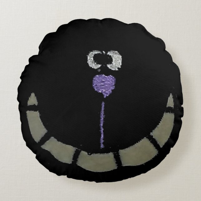 Almofada Redonda Gato de Sonho Mau (Frente)