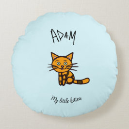 Almofada Redonda Gato laranja