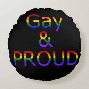 Almofada Redonda Gay de queda e orgulho