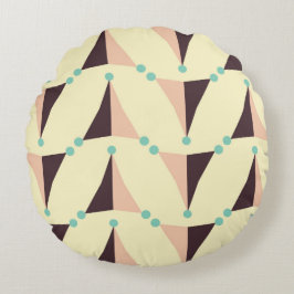 Almofada Redonda Geometric pattern in retro vibe