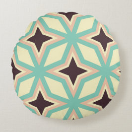 Almofada Redonda Geometric pattern with alternating dark star shape