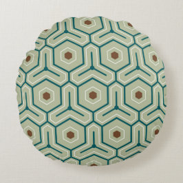 Almofada Redonda Geometric pattern with interlocking hexagons