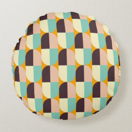 Almofada Redonda Geometric pattern with overlapping half-circles