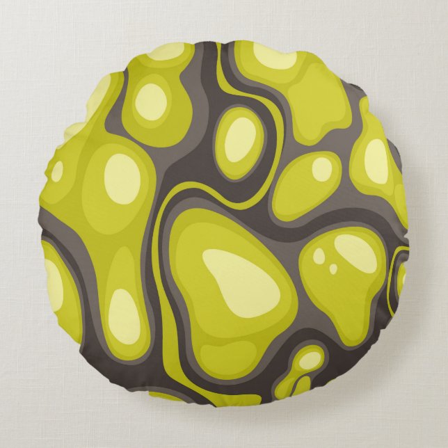 Almofada Redonda Geometric seamless pattern from spots. Abstract ca (Frente)