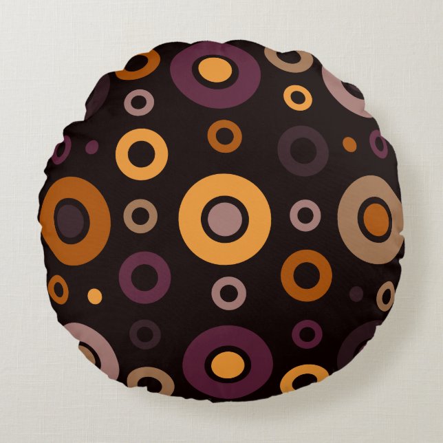 Almofada Redonda Geométrico de queda moderna do século médio (Frente)