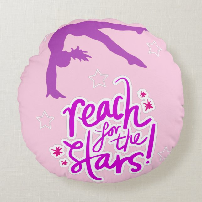 Almofada Redonda Ginástica Tumbling Reach for the Stars    (Frente)