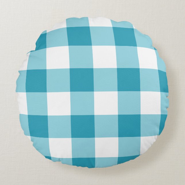 Almofada Redonda Gingham Pattern (Frente)